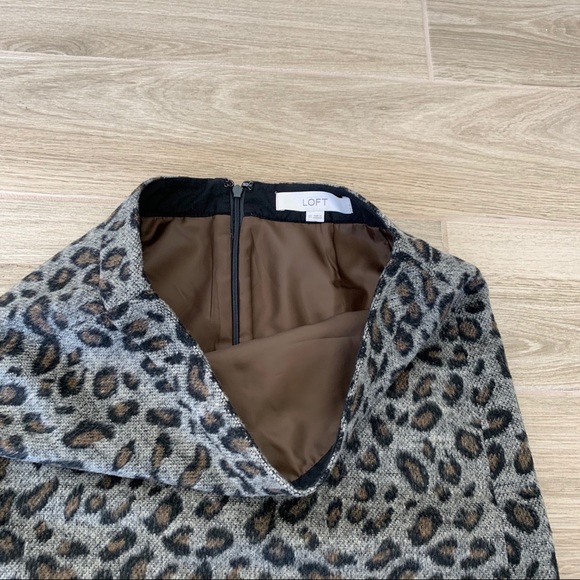Ann Taylor Loft Animal Print Shift Skirt - Picture 3 of 8